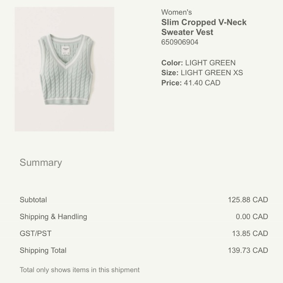 Abercrombie & Fitch Cropped Sweater Vest - Picture 6 of 6